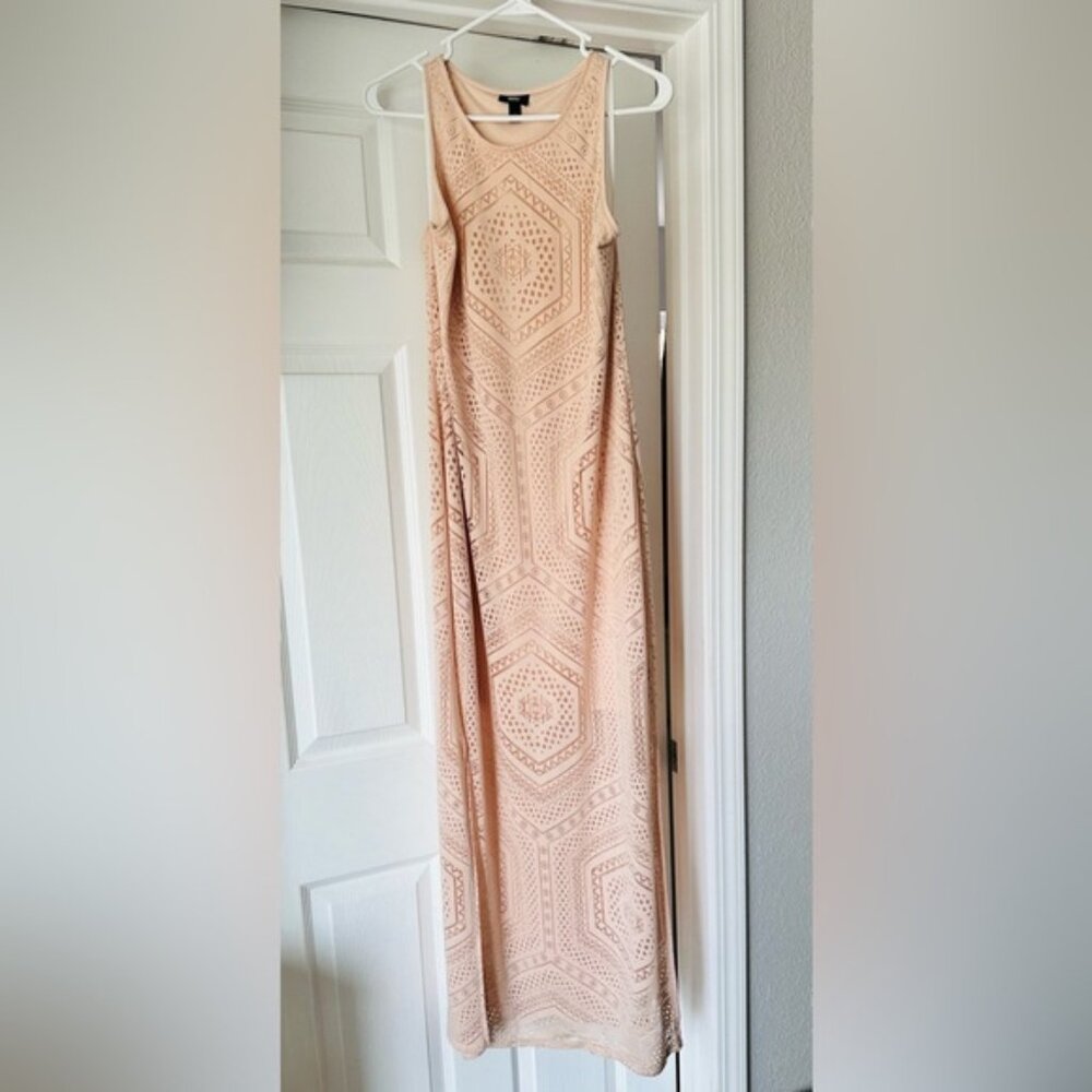 Mossimo Burnout Jersey Knit Sleeveless Tank Maxi Dress